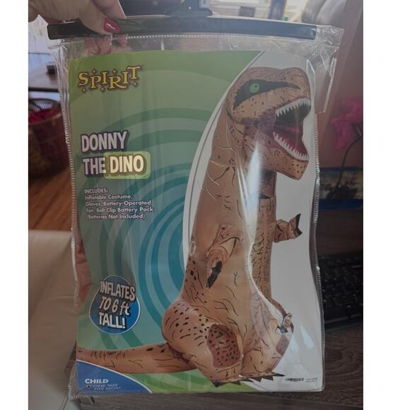 Donny the Dino Inflatable Halloween Costume for Kids One Size fits Most - Picture 4 of 7